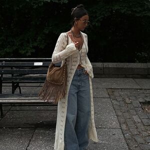 White crochet cardigan